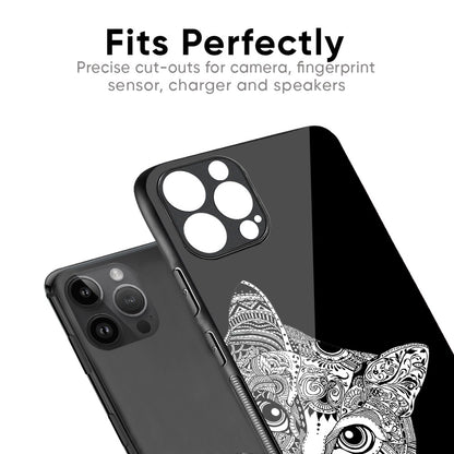 Kitten Mandala Glass Case for iPhone 16 Pro Max
