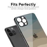 Abstract Mountain Pattern Glass Case for iPhone 16 Plus
