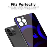 Blue Ring Light Glass Case for iPhone 16 Plus