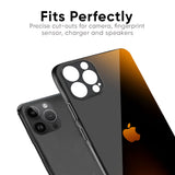 Orange Black Fusion Glass Case for iPhone 16