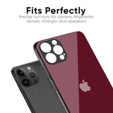 Classic Burgundy Glass Case for iPhone 16 Plus