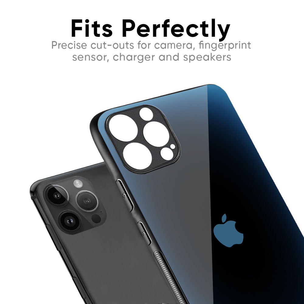 Blue Dynamic Glass Case for iPhone 16 Pro Max