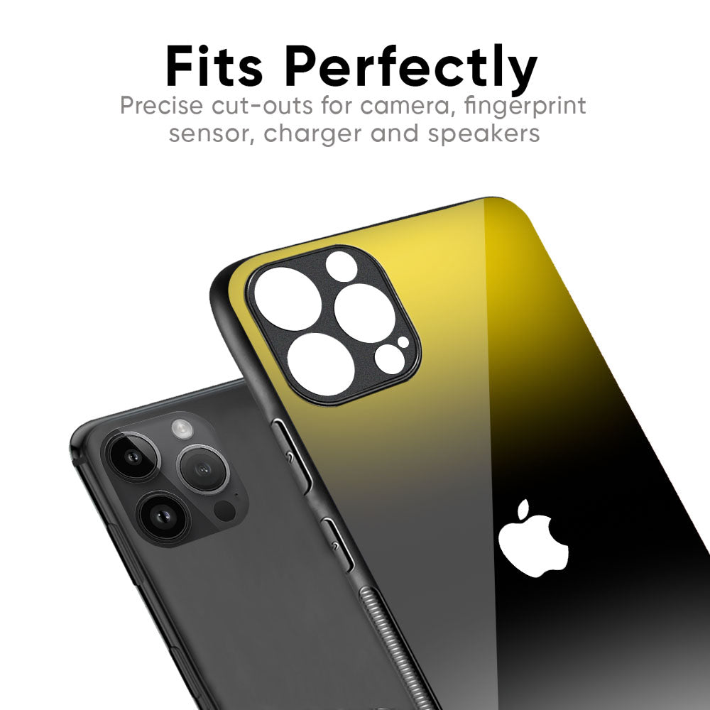 Yellow Shadow Glass Case for iPhone 16 Pro Max