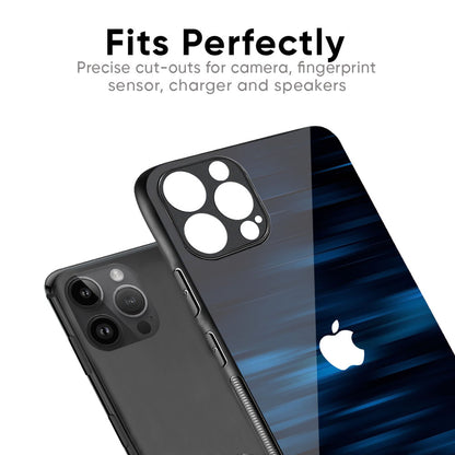 Blue Rough Abstract Glass Case for iPhone 16 Pro Max