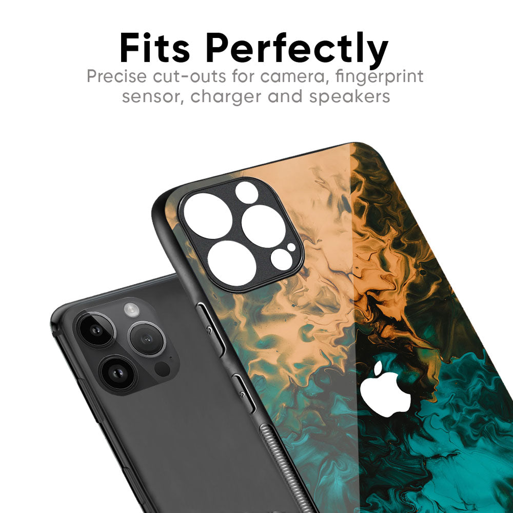 Watercolor Wave Glass Case for iPhone 16