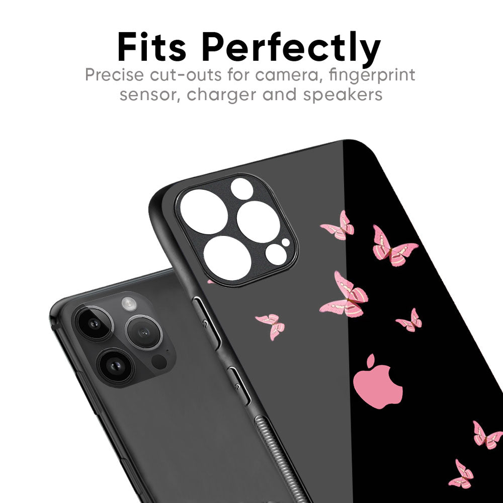 Fly Butterfly Glass Case for iPhone 16 Plus