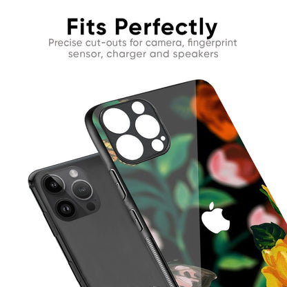 Flowers & Butterfly Glass Case for iPhone 16 Pro Max