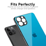 Blue Aqua Glass Case for iPhone 16 Plus