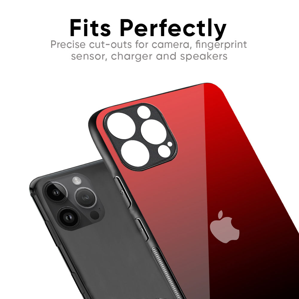 Maroon Faded Glass Case for iPhone 16