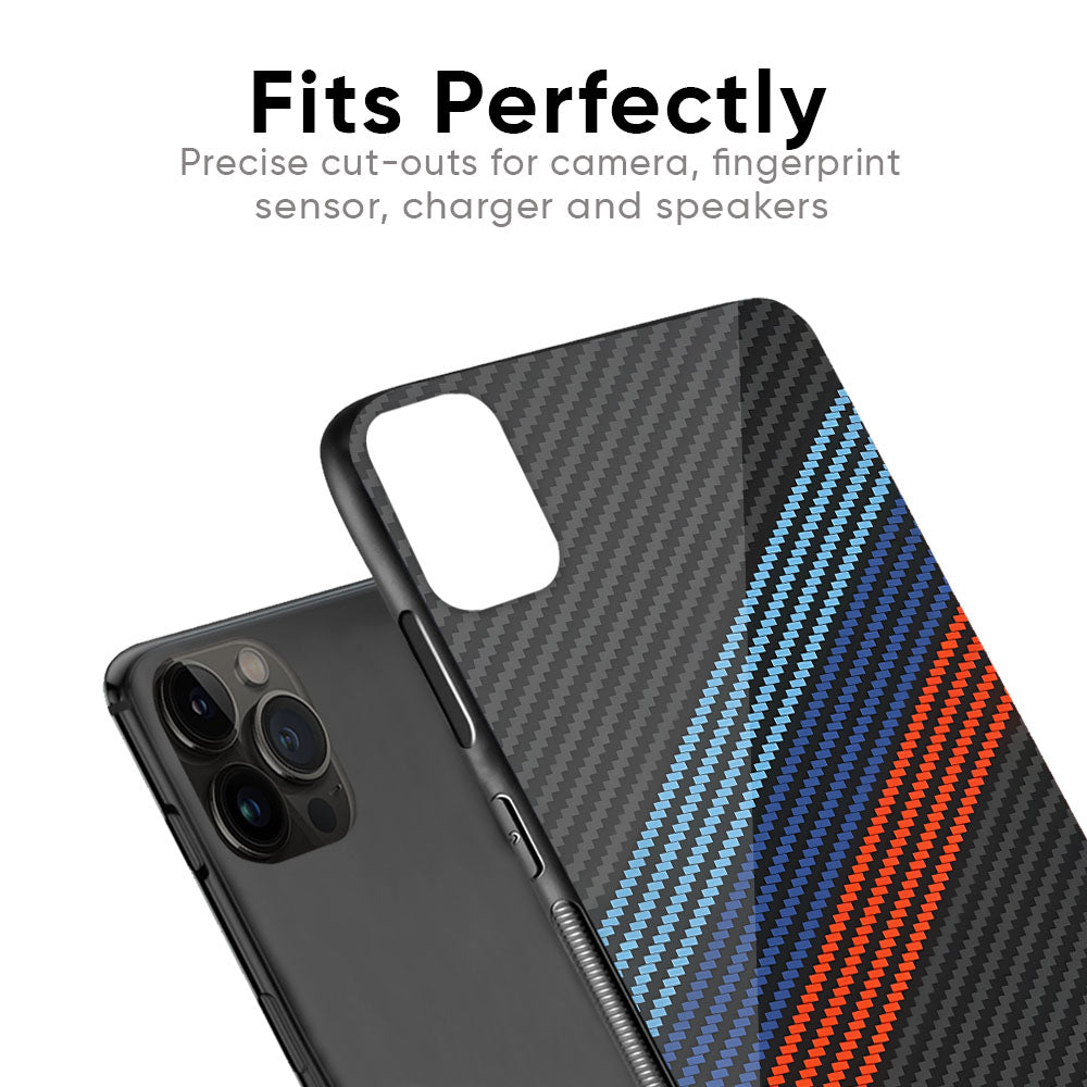 Carbon Inspired Glass Case for iPhone SE 2022