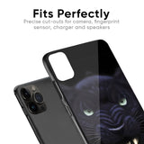 Angry Black Leopard Glass Case for iPhone SE 2022