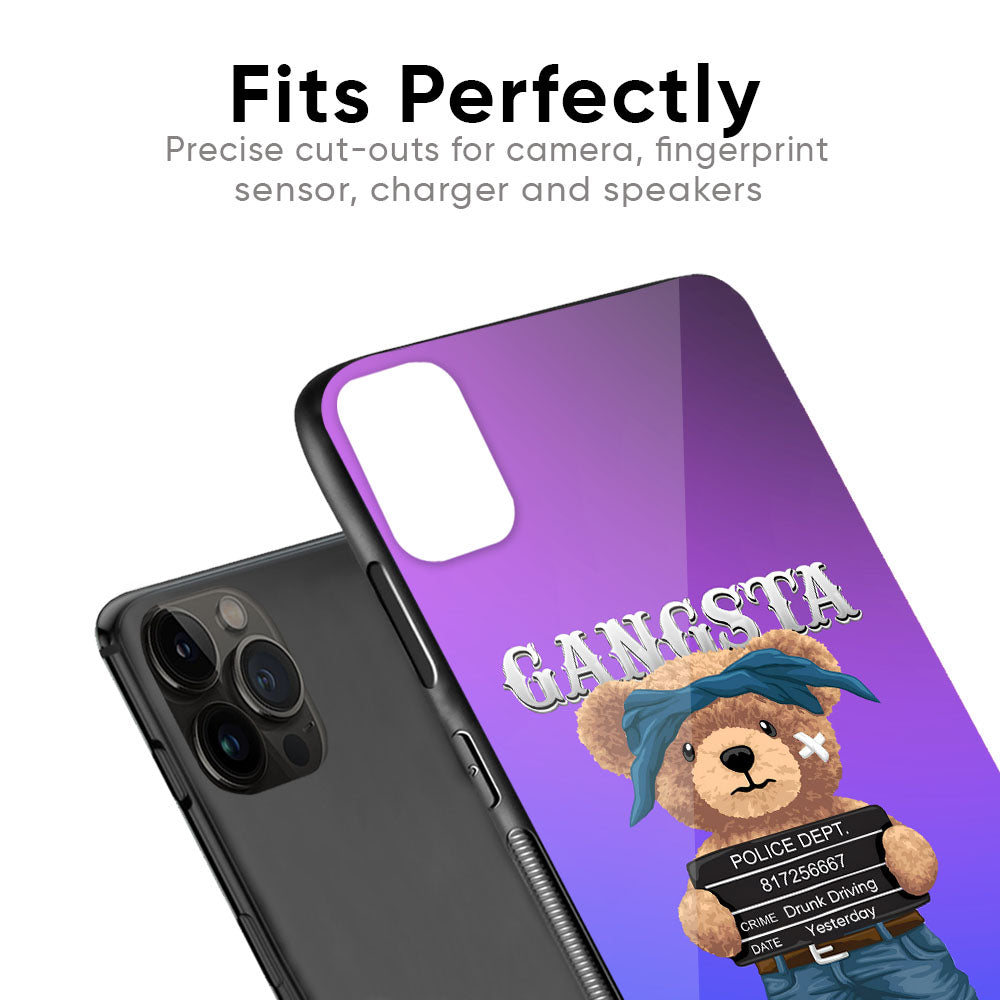 Gangsta Bear Glass Case for iPhone SE 2022
