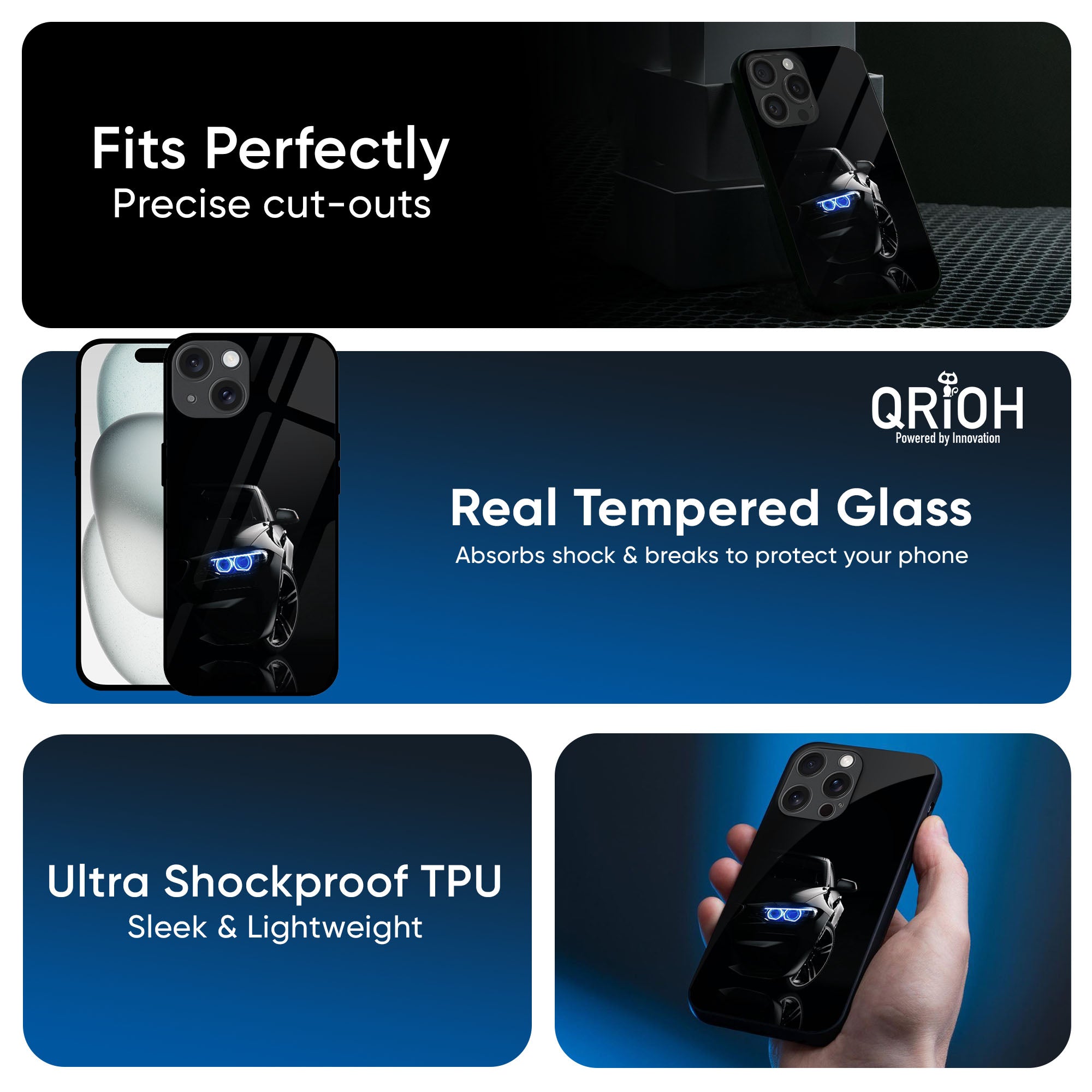 Car In Dark Glass Case for iPhone 16 Pro Max