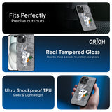 Cute Baby Bunny Glass Case for iPhone 16 Plus