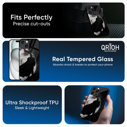 Dark Warrior Hero Glass Case for iPhone 16 Pro Max