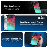 Colorful Aura Glass Case for iPhone 16 Plus