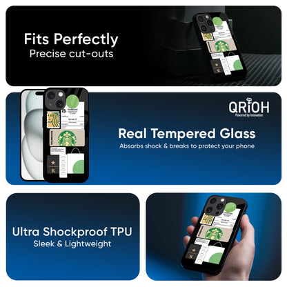 Coffee Latte Glass Case for iPhone 16 Pro Max