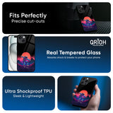 Retro Astronaut Glass Case for iPhone 16 Plus