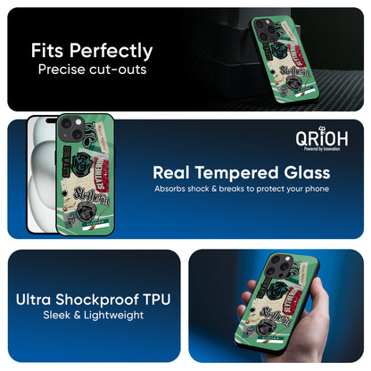 Slytherin Glass Case for iPhone 16 Pro Max
