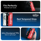 Supreme Ticket Glass Case for iPhone 16 Plus