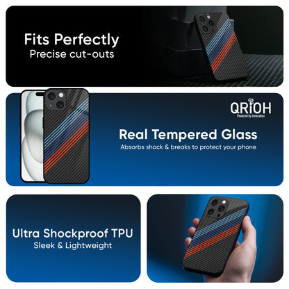 Carbon Inspired Glass Case for iPhone XS Max