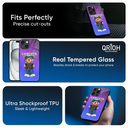 Gangsta Bear Glass Case for iPhone XS Max
