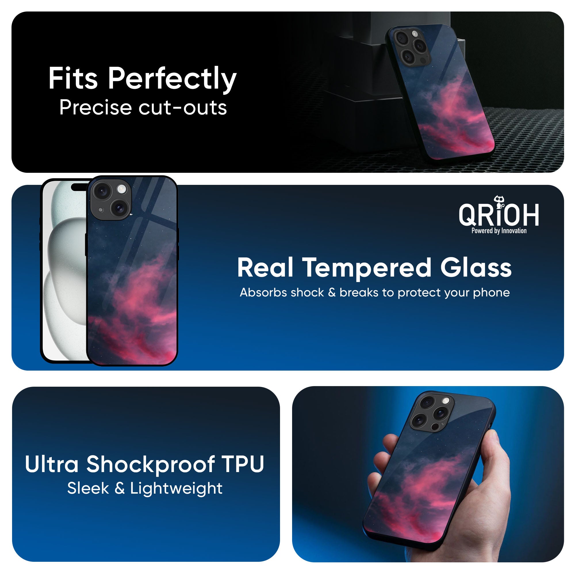 Moon Night Glass Case For iPhone 16 Pro Max