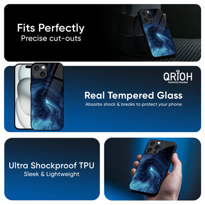 Dazzling Ocean Gradient Glass Case For iPhone 16 Pro Max