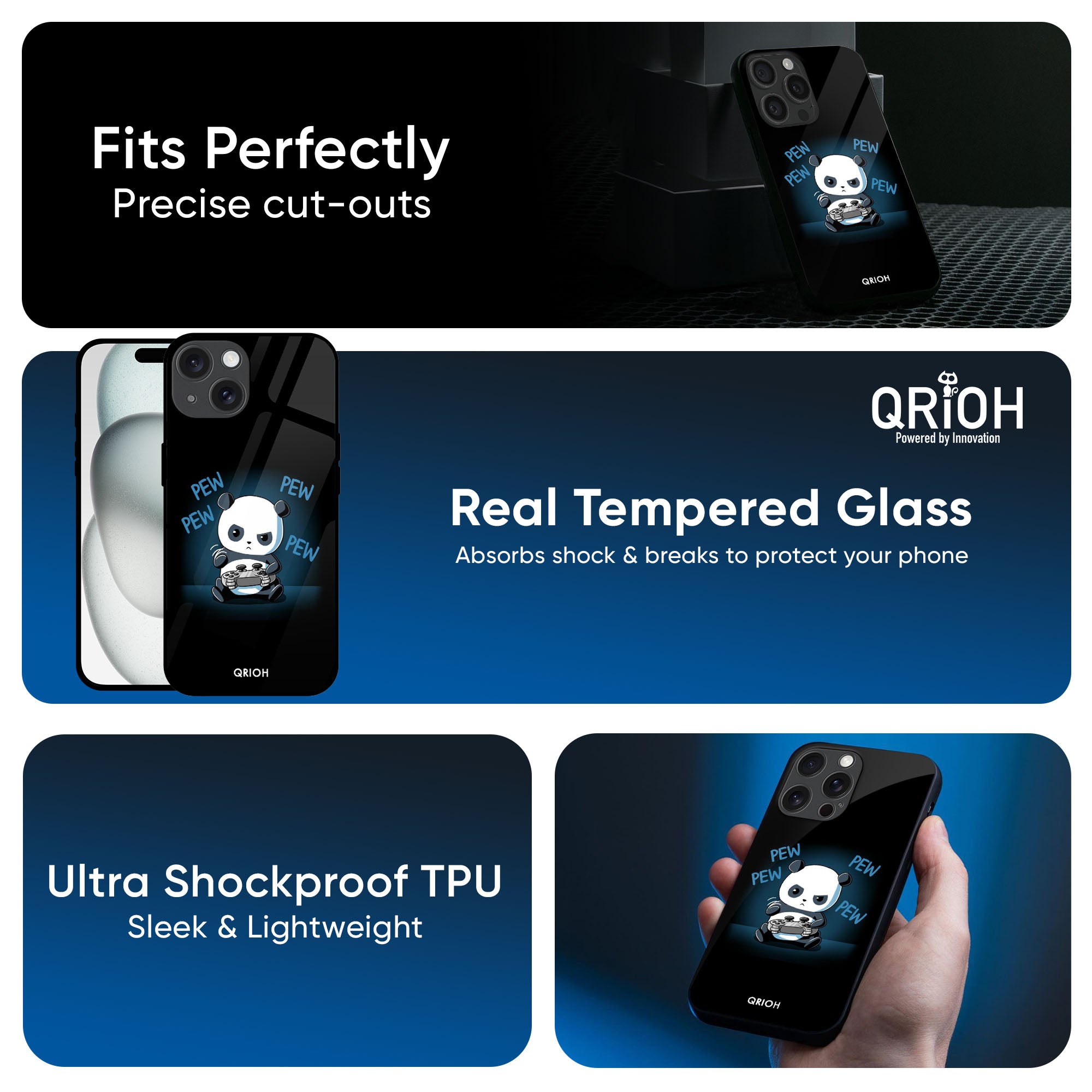 Pew Pew Glass Case for iPhone 16 Pro Max
