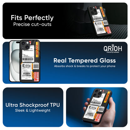 Cool Barcode Label Glass Case For iPhone 16 Pro Max