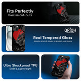 Red Moon Tiger Glass Case for iPhone 16 Plus