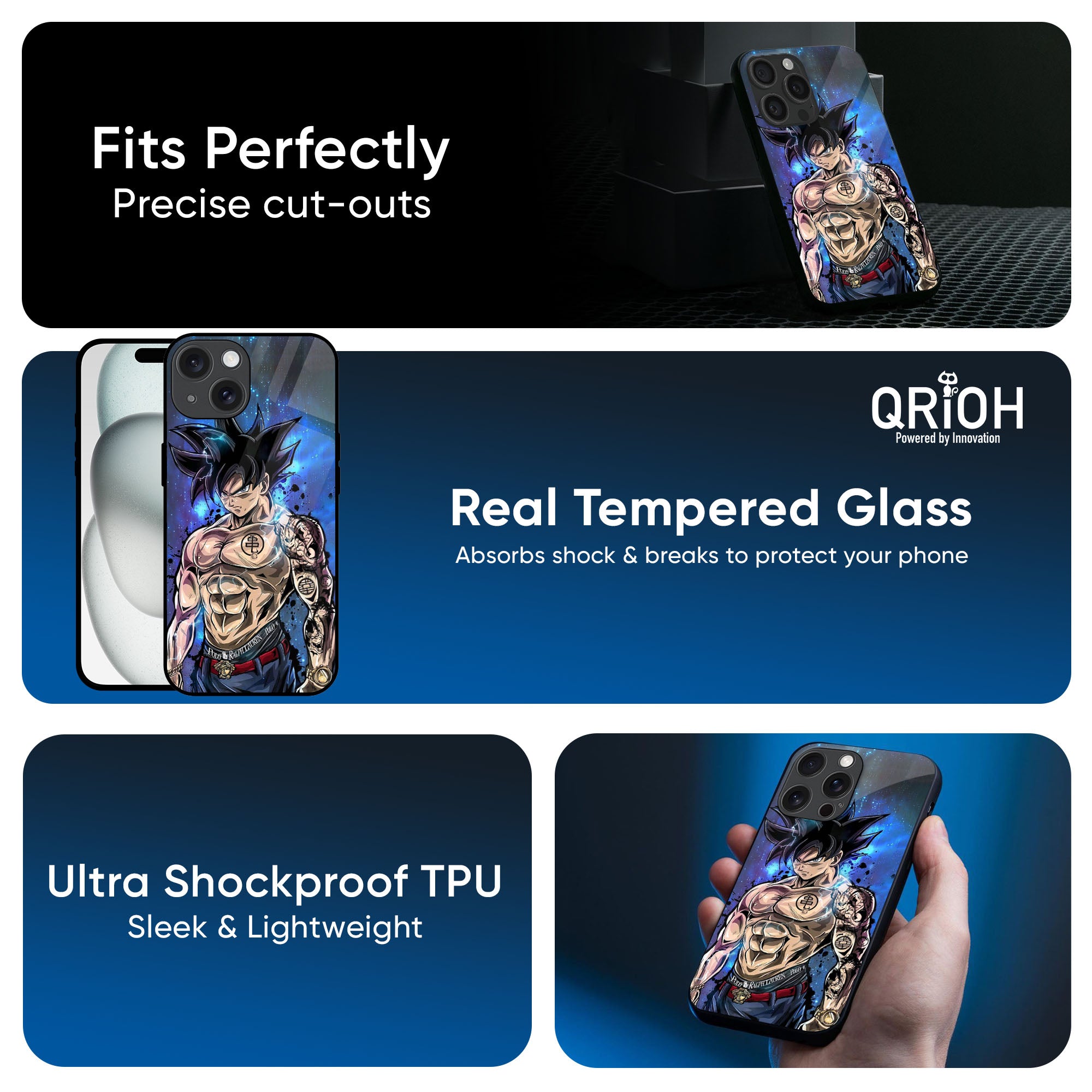 Branded Anime Glass Case for iPhone 16 Pro Max