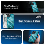 Ocean Marble Glass Case for iPhone 16