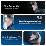 Marble Ink Abstract Glass Case for iPhone 16 Pro Max