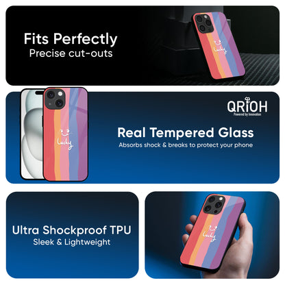 Lucky Abstract Glass Case for iPhone 16 Pro Max