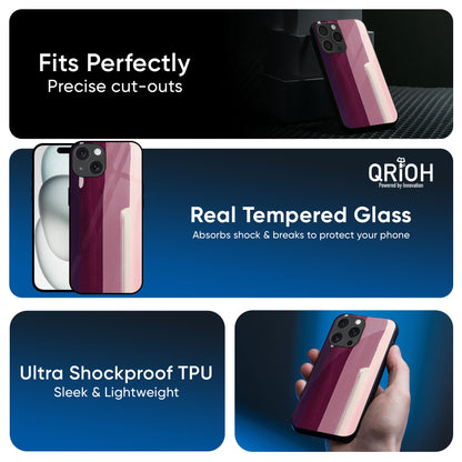 Brush Stroke Art Glass Case for iPhone 16 Pro Max