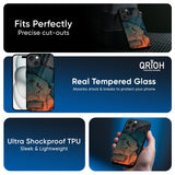 Geographical Map Glass Case for iPhone 16