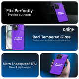 Make it Happen Glass Case for iPhone 16