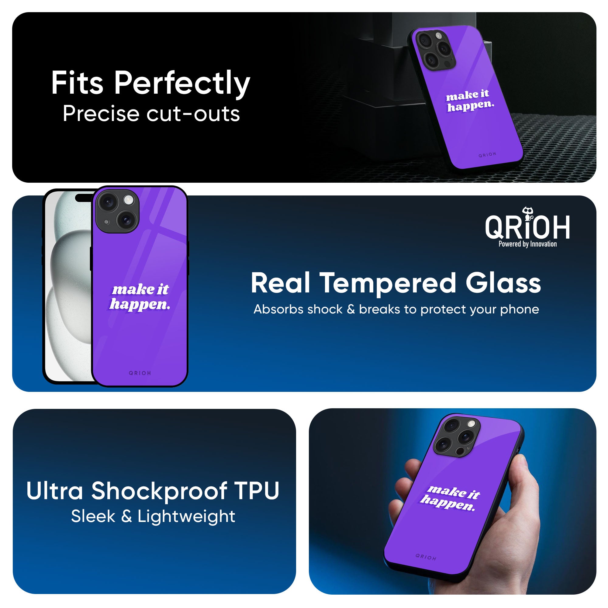 Make it Happen Glass Case for iPhone 16 Pro Max