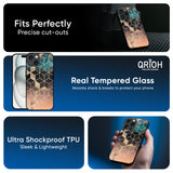 Bronze Texture Glass Case for iPhone 16 Plus