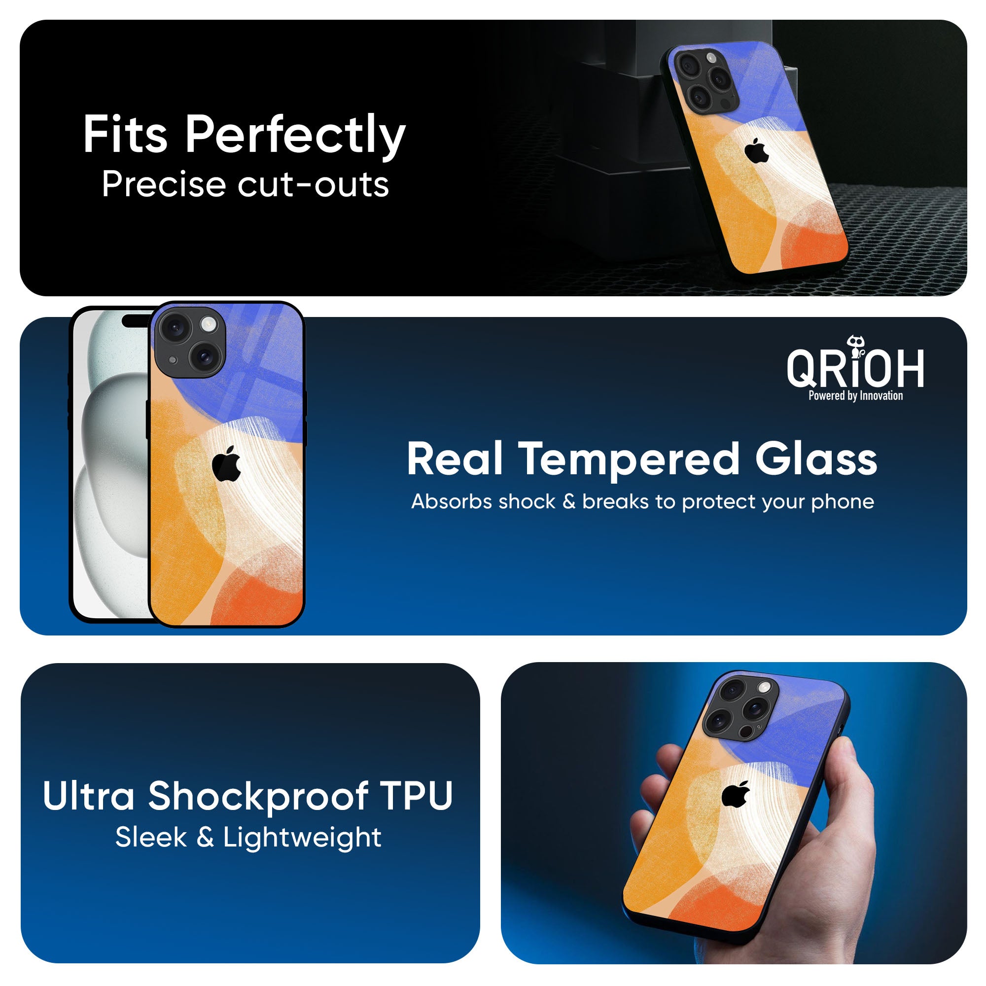 Creative Canvas Glass Case for iPhone 16 Pro Max