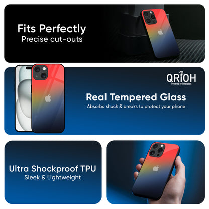 Rainbow Gradient Glass Case for iPhone 16 Pro Max
