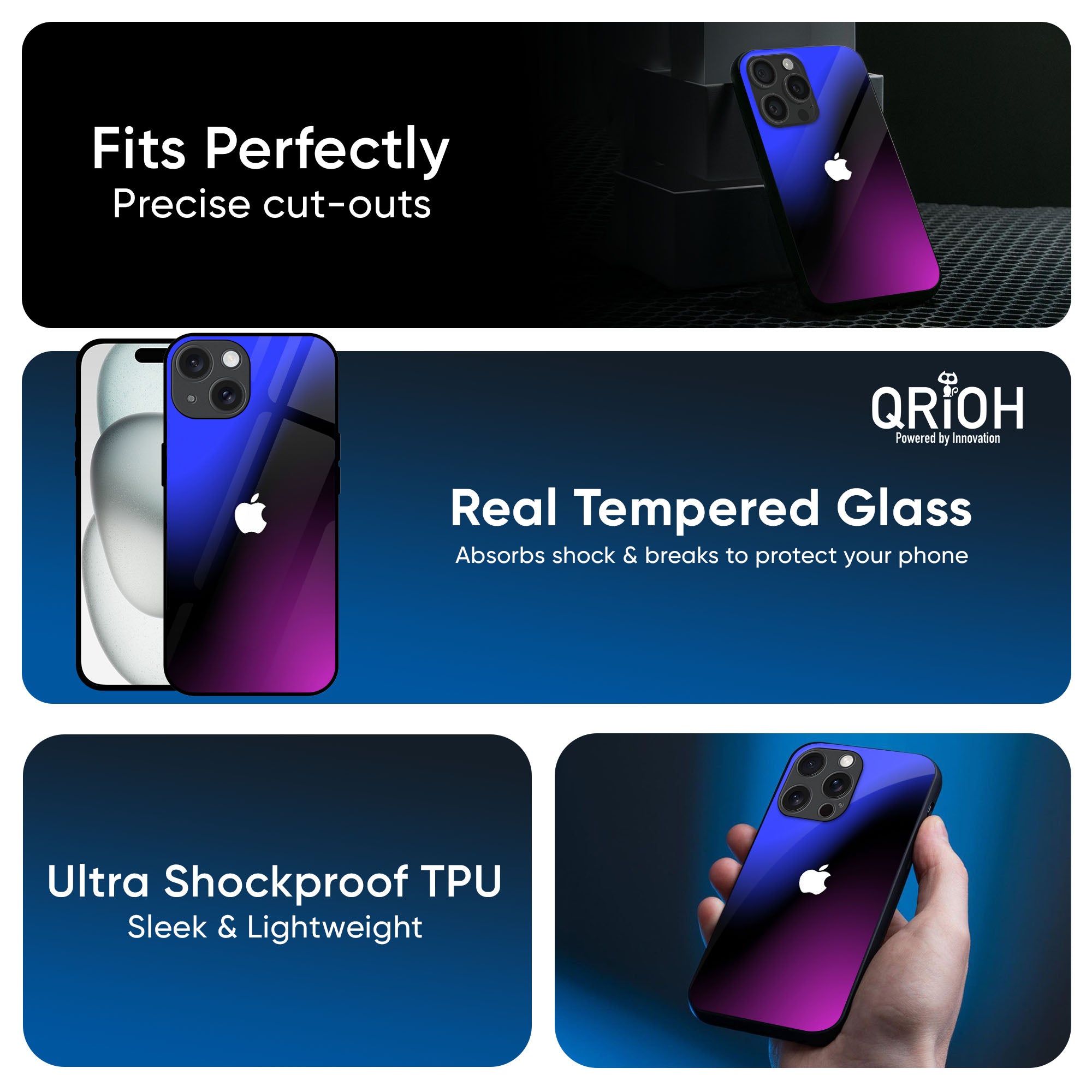 Viola Gradient Glass Case for iPhone 16 Pro Max