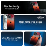 Red Coral Glass Case for iPhone 16 Plus