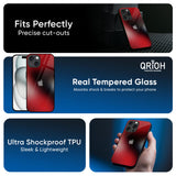 Red Garnet Glass Case for iPhone 16 Plus