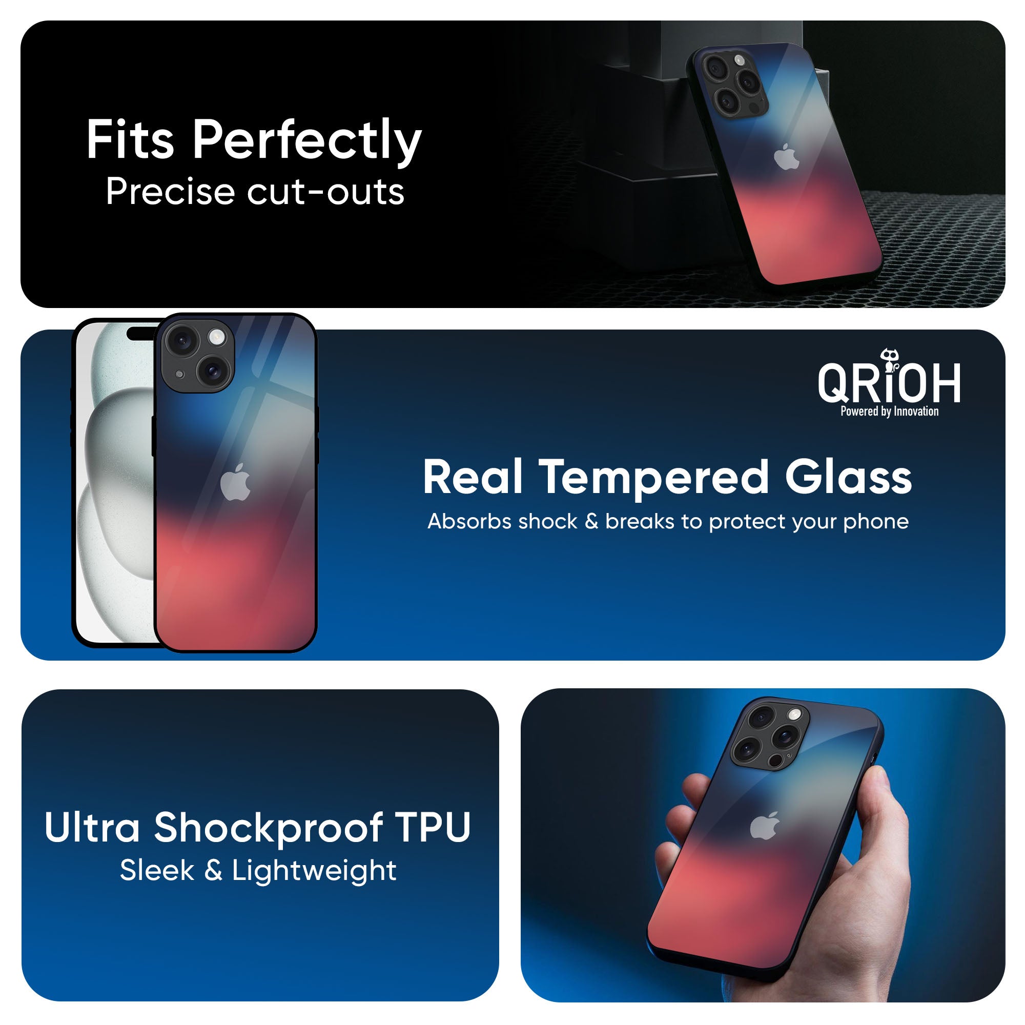Cosmic Fusion Glass Case for iPhone 16 Pro Max