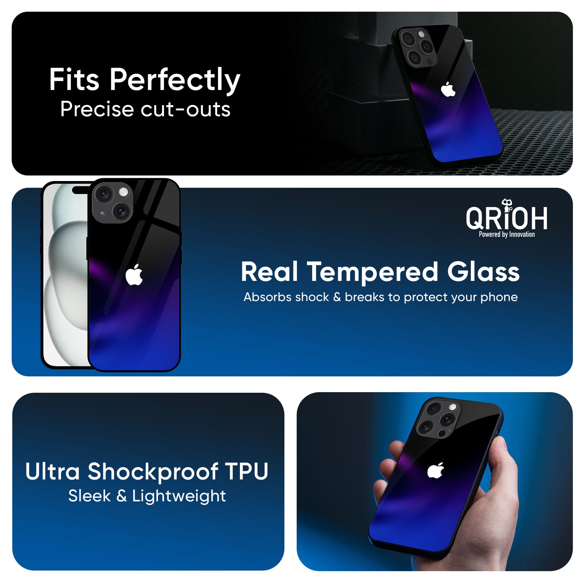 Black Onyx Glass Case for iPhone 16 Pro Max