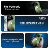 Green Tornado Glass Case for iPhone 16 Pro Max