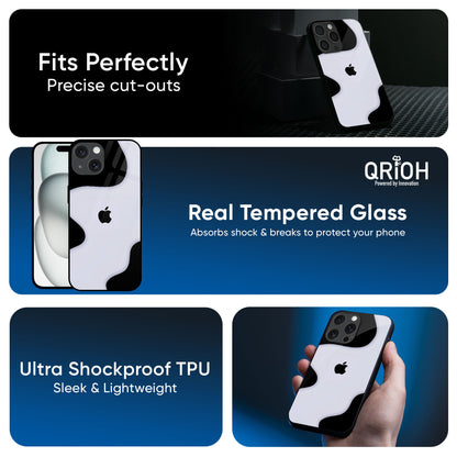 Wheat Cream Wavy Glass Case for iPhone 16 Pro Max