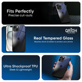 Black Tourmaline Glass Case for iPhone 16 Plus